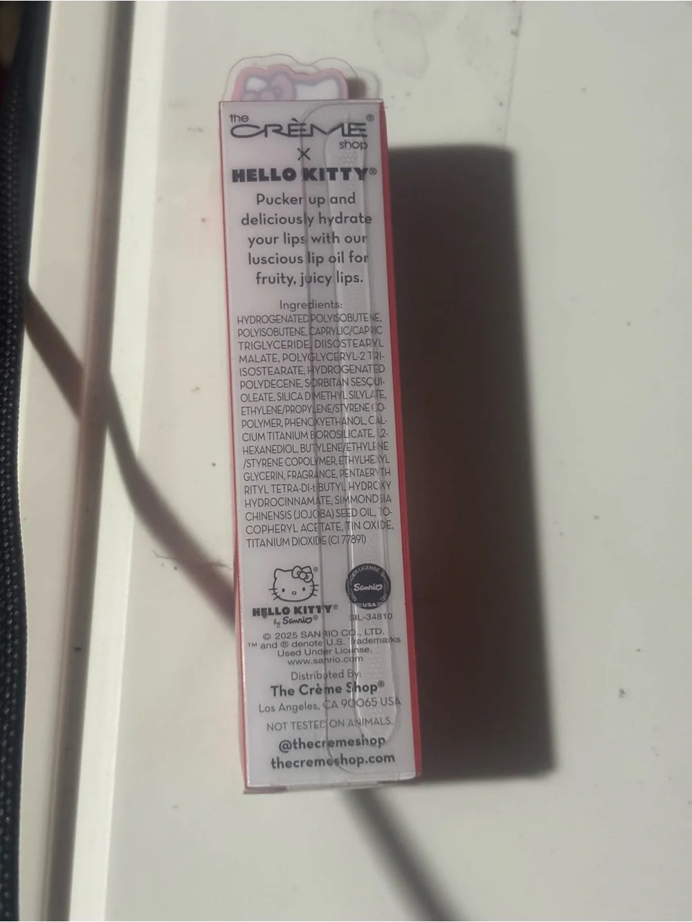 Hello Kitty Kawaii Kiss Lip Oil - Red Packaging & Clear Shimmer